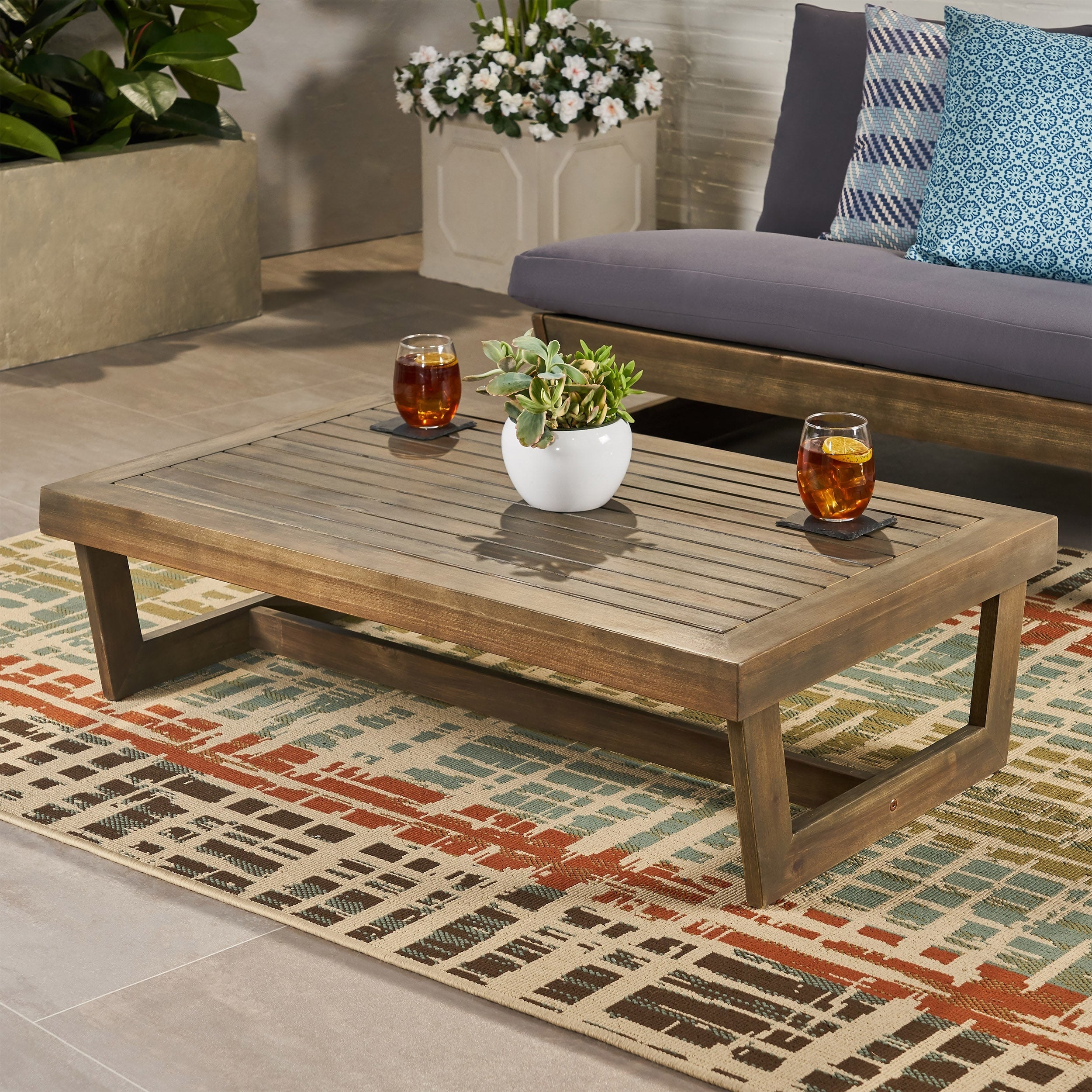 Sherwood Outdoor Acacia Wood Coffee Table By Christopher Knight Home