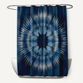 Shibori Burst Geometric Print Shower Curtain