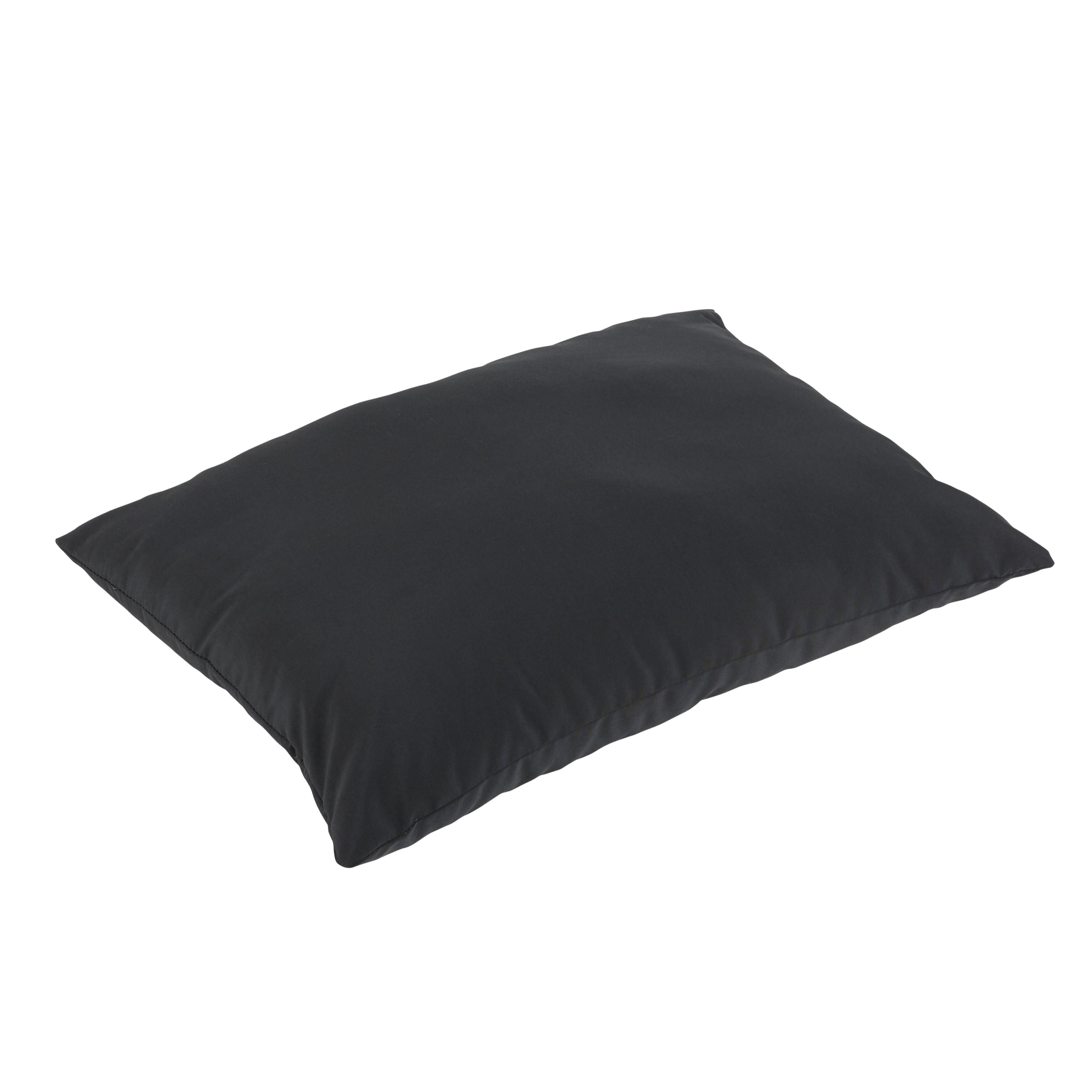 Shiel Sunbrella Black Indoor Outdoor 26 X 35 Inch Knife Edge Floor Pillow