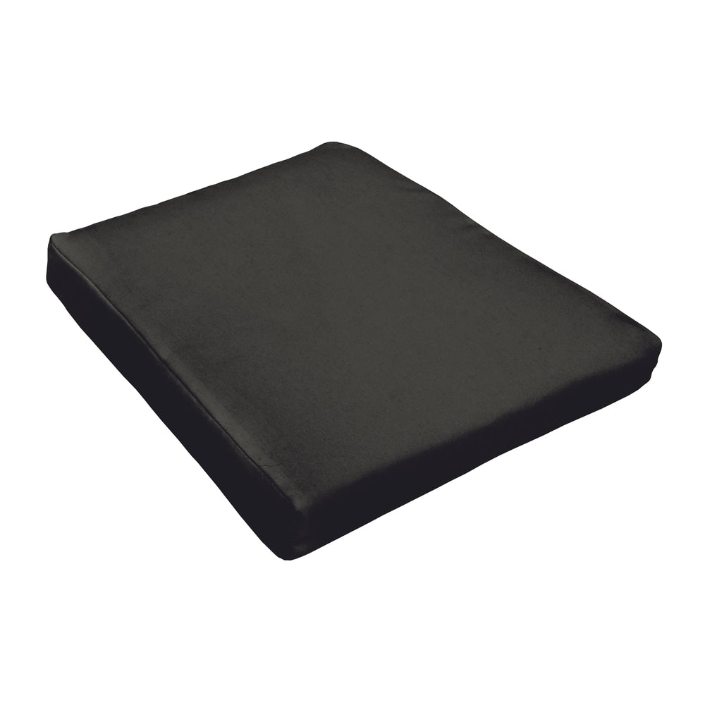 Shiel Sunbrella Black Indoor Outdoor Round Front 18 Inch Tapered Cushion
