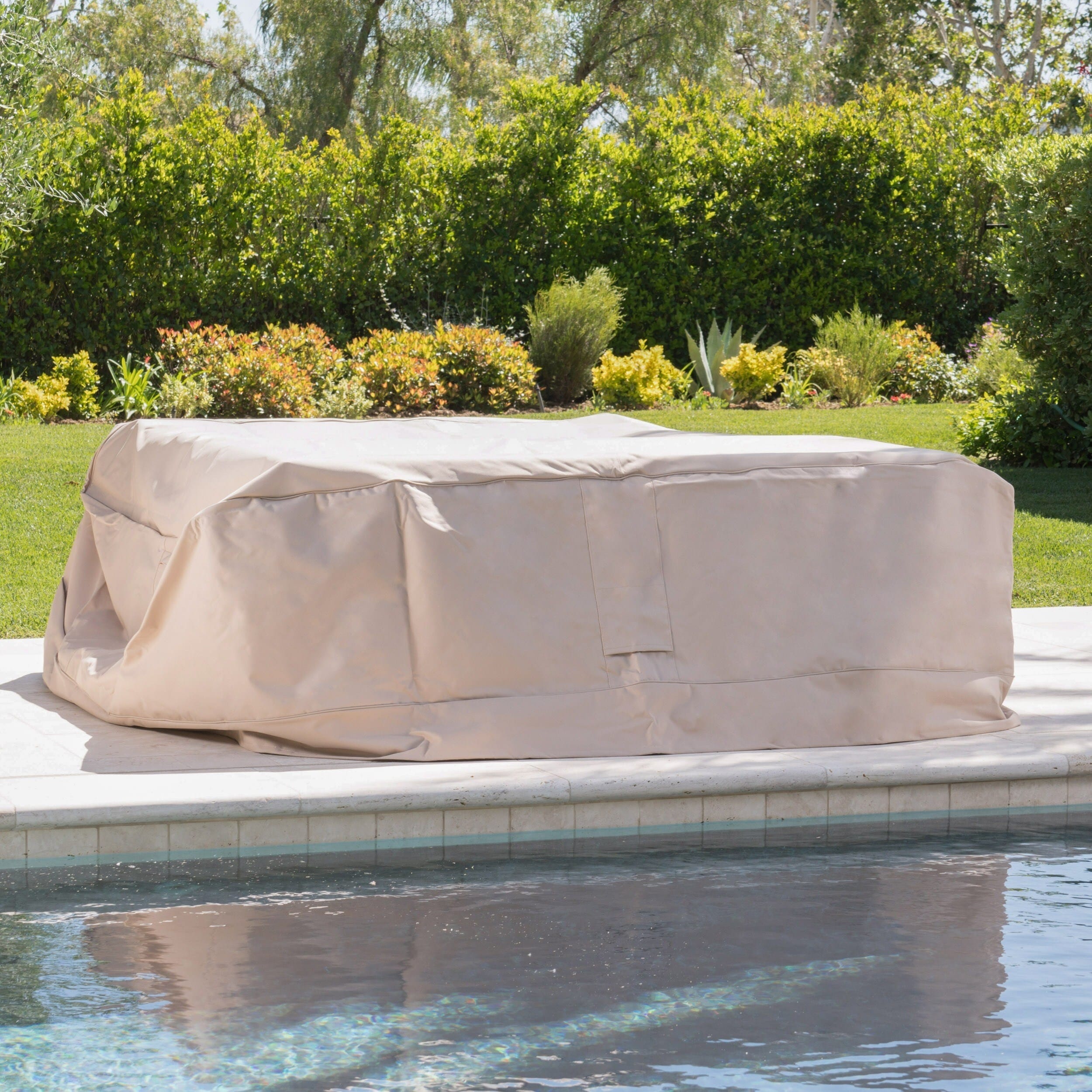 Shield Outdoor Waterproof Fabric Chat Set Patio Cover By Christopher Knight Home