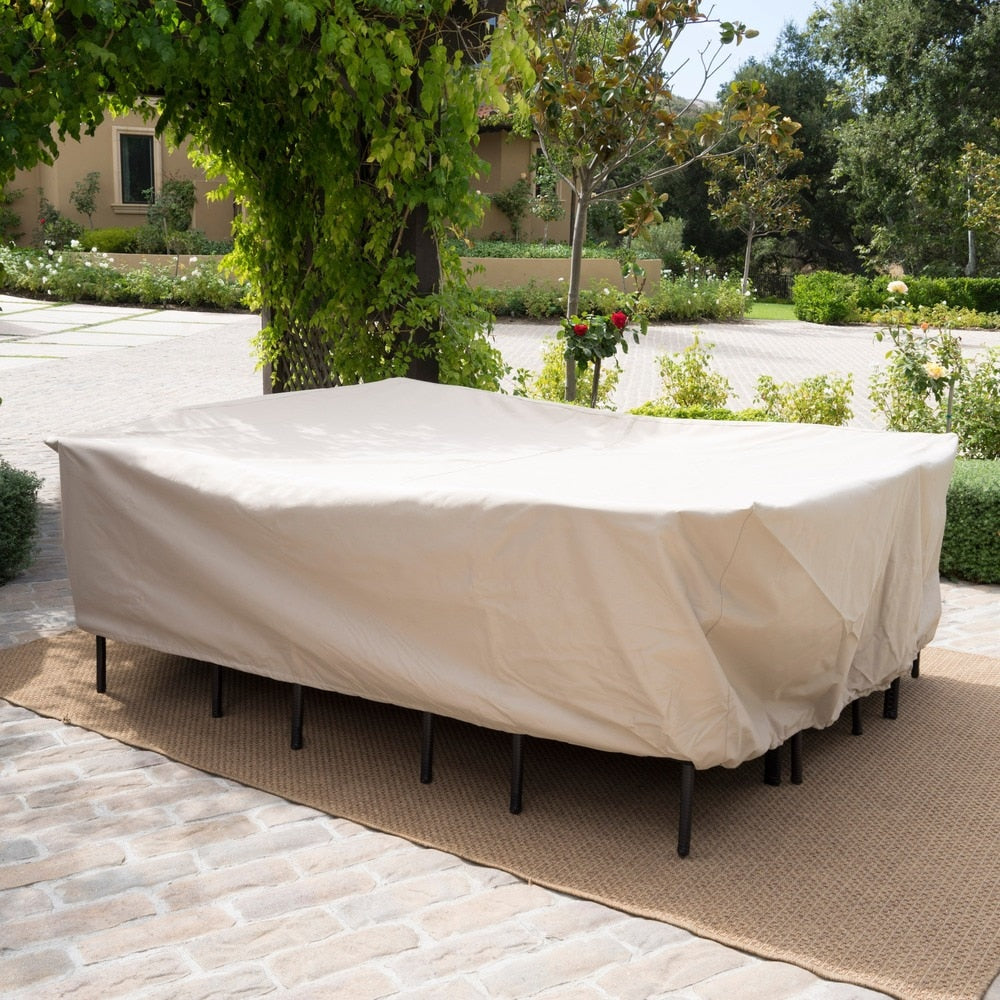 Shield Outdoor Waterproof Fabric Dining Set Patio Cover By Christopher Knight Home