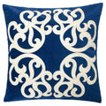 Shierly Applique Embroidery Velvet 20 Square Decorative Throw Pillow