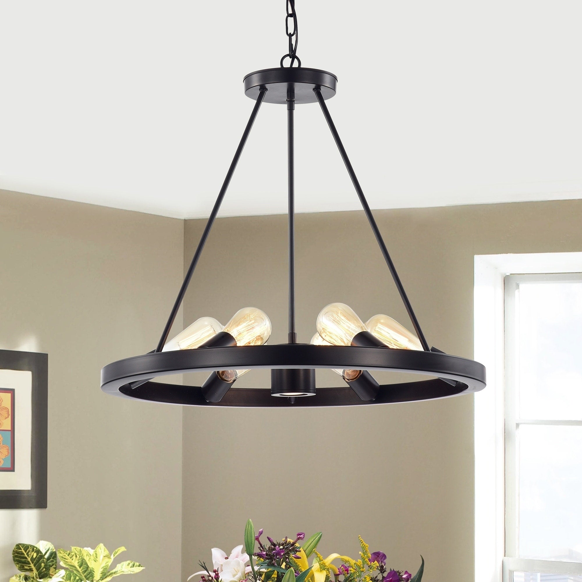 Shigo Brown 7 Light Chandelier