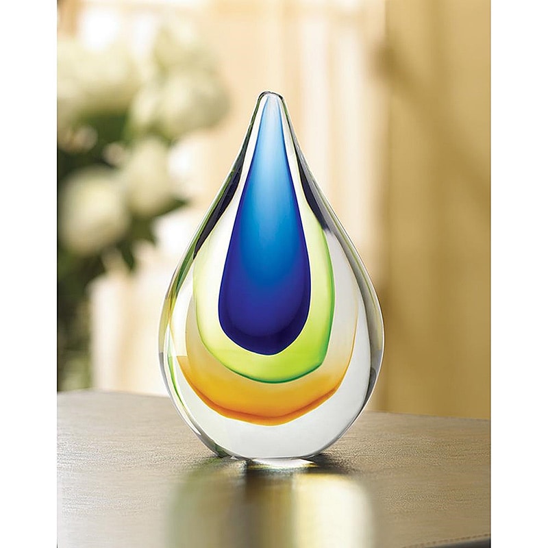 Shimmering Artful Glass Sculpture