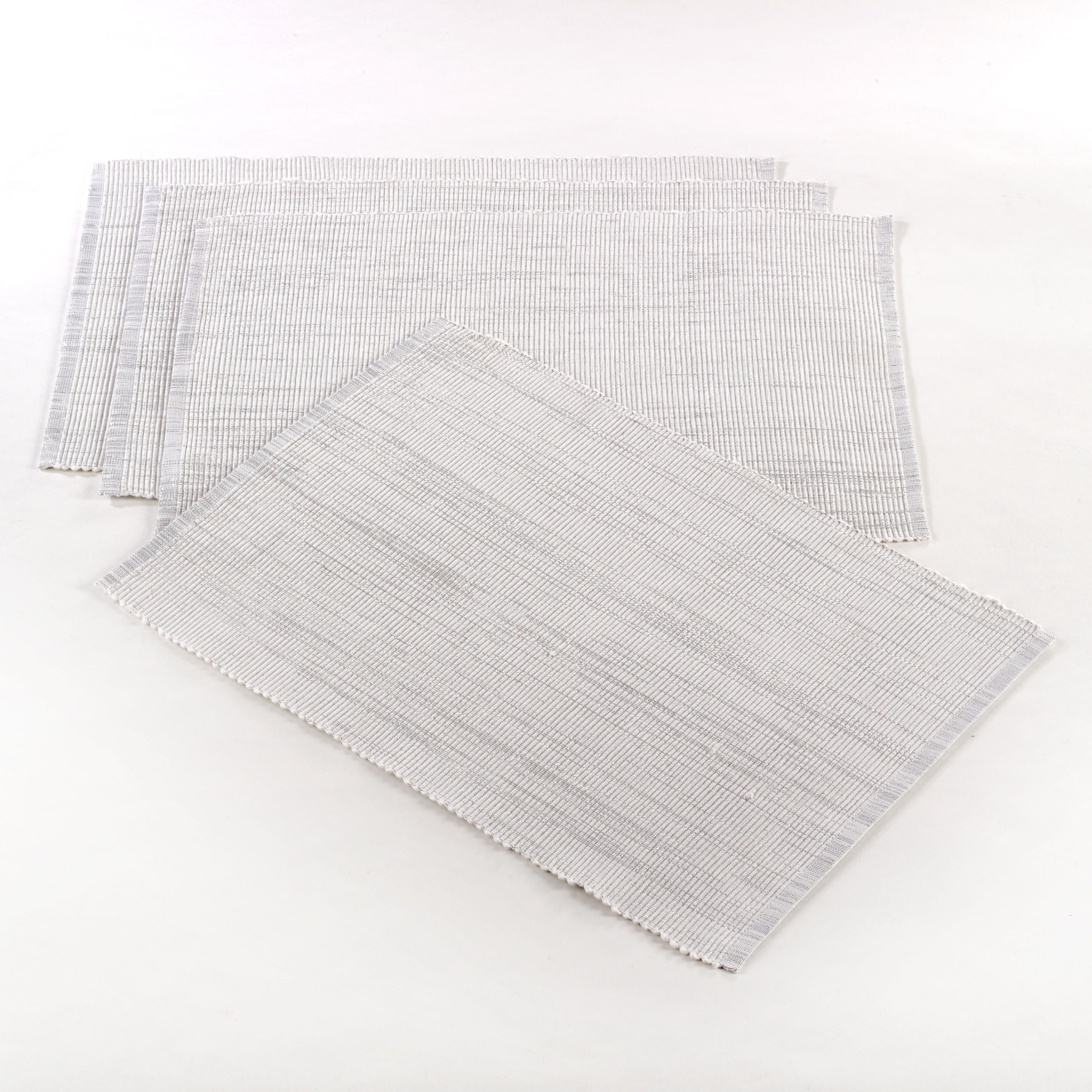 Shimmering Design Ribbed Placemat Set Of 4