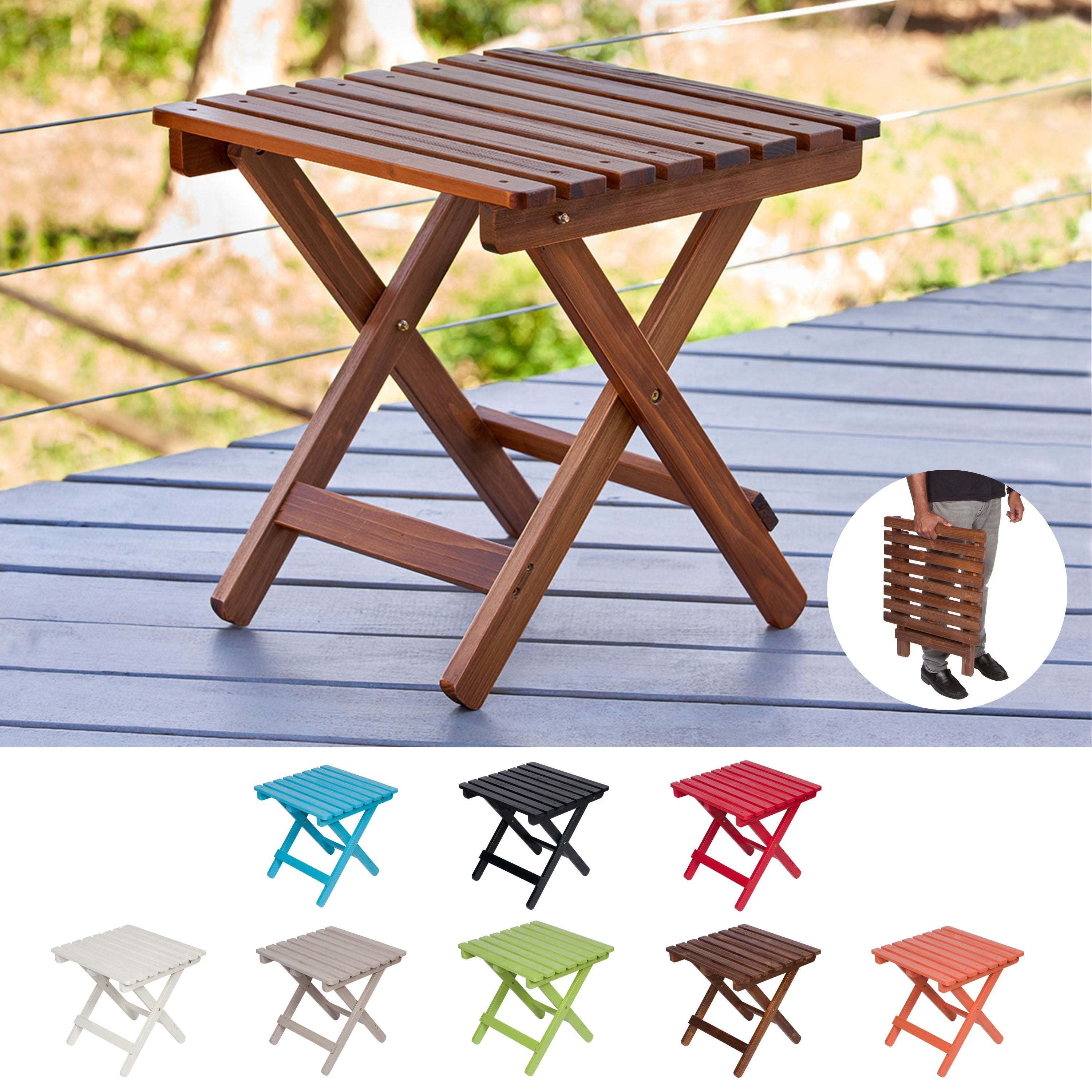 26 Inch Square Adirondack Folding Table With Hydro Tex Finish