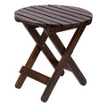 Shine Company Adirondack Round Folding Table Cedar Wood 19