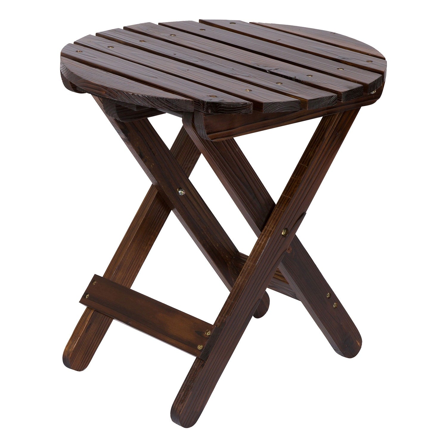 Shine Company Adirondack Round Folding Table Cedar Wood 19