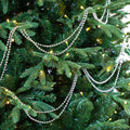 15 X .25 Traditional Shiny Silver Beaded Christmas Garland