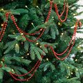 15 X .25 Shiny Red Faceted Beaded Christmas Garland