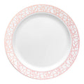 Shiny Mosaic Rim Disposable Plastic Plate Packs Party Supplies