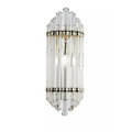 Shiny Nickel Metal Wall Sconce With Glass Rods