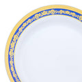 Shiny Royal Rim Disposable Plastic Plate Packs Party Supplies