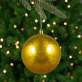 Vegas Gold Shatterproof Shiny Christmas Ball Ornament 4 100Mm