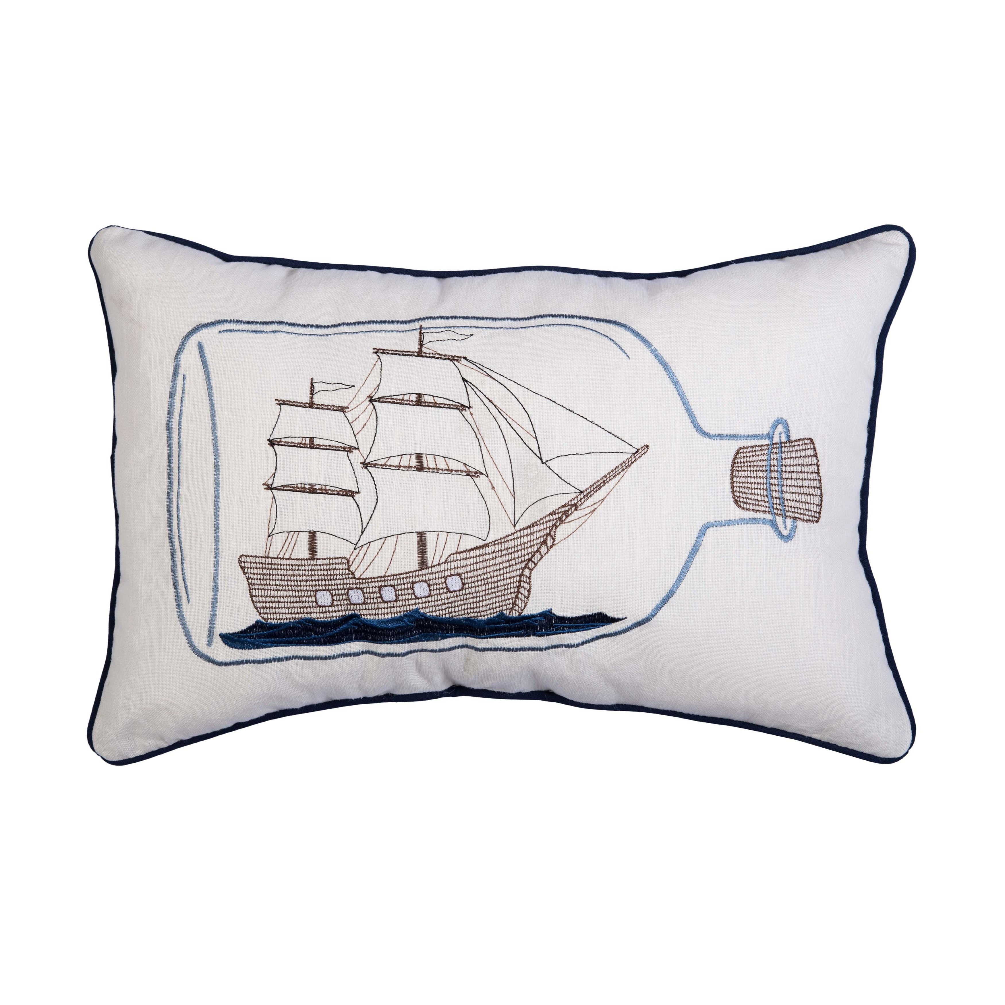 Ship In A Bottle Pillow