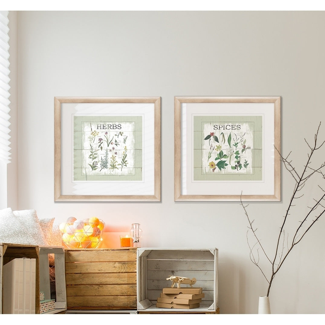 Shiplap Herbs 2 Piece Set 16 X 16