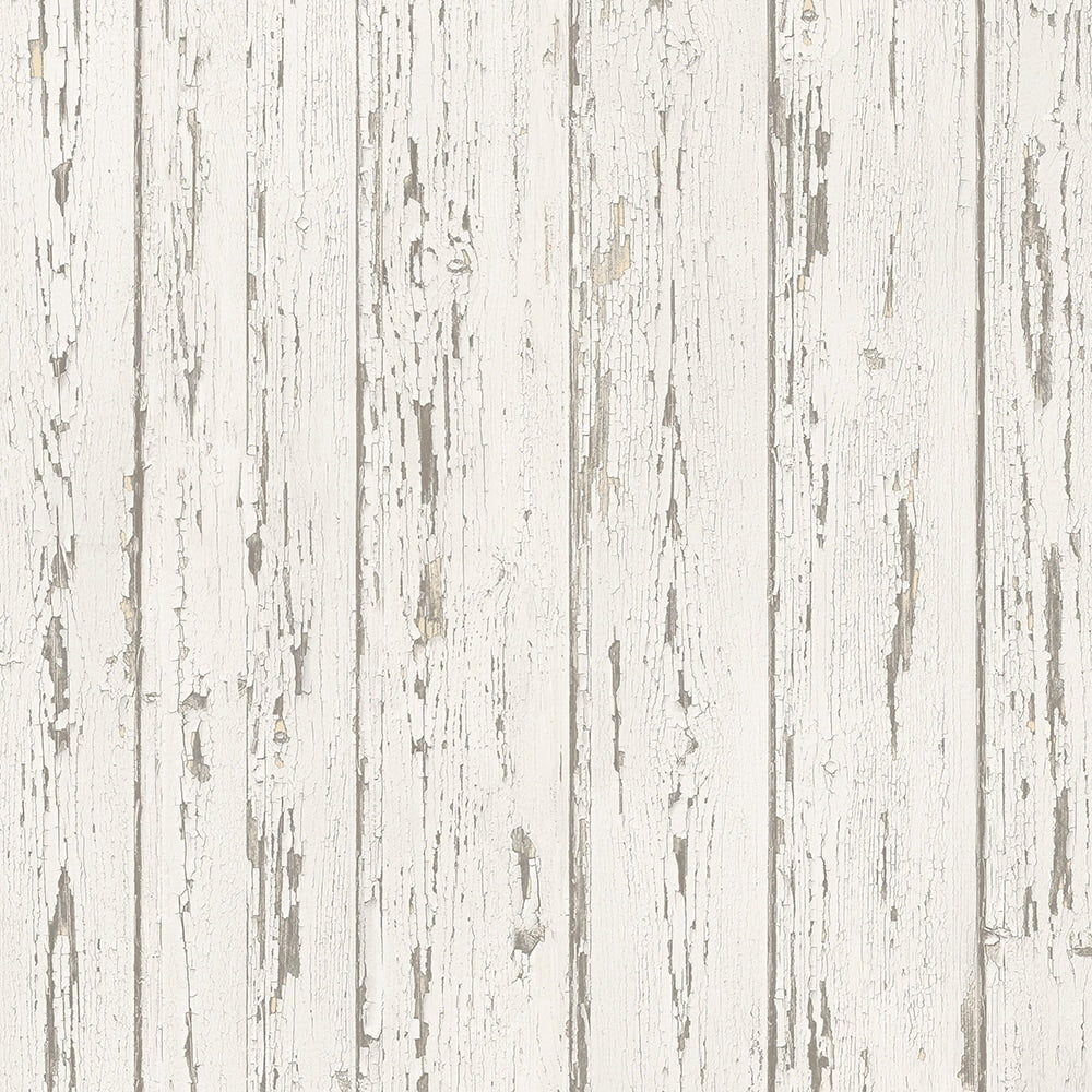 Shiplap Wallpaper Wood In Beige Antique White Cottage White Light Cream
