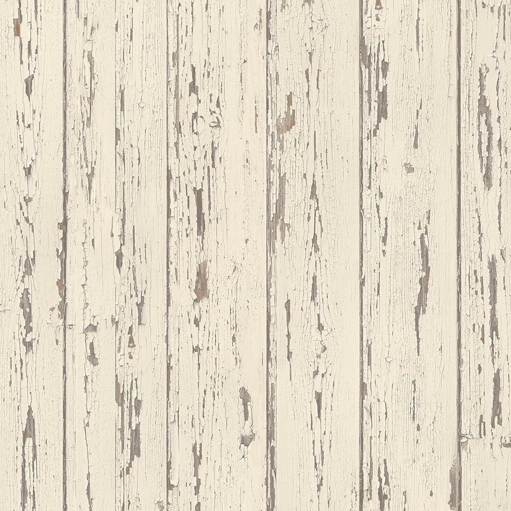 Shiplap Wallpaper Wood In Cream French Vanilla Brown