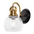 Shirley 6 1 Light Farmhouse Industrial Metal Led Vanity Light With Seeded Glass Globe Shade