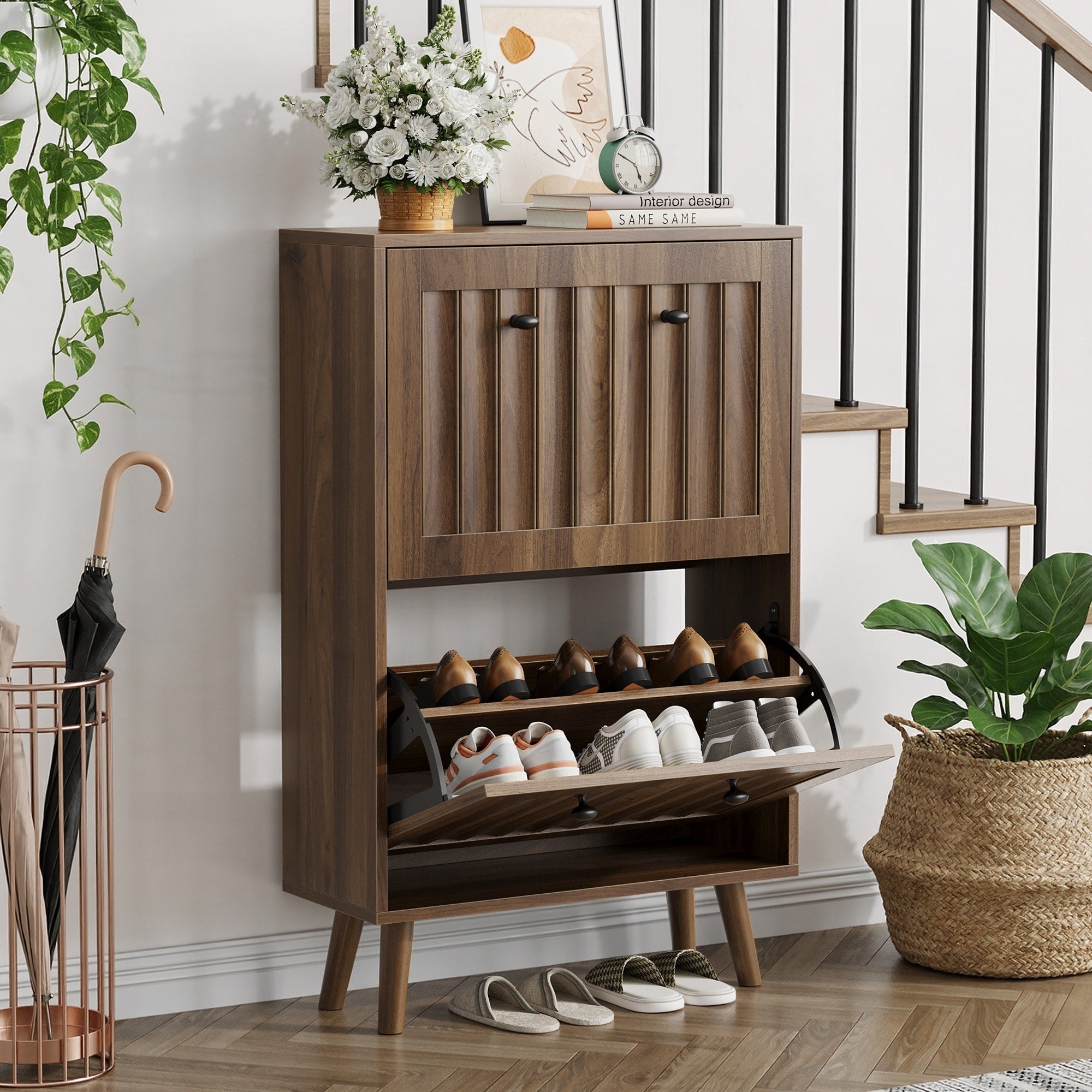 Shoe Cabinet Side Cabinet Entryway Cabinet With Handles Hallway Cabinet Base Cabinet For Living Room