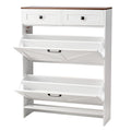 Shoe Cabinet With 2 Flip Drawers Shoes Storage Cabinet With 2 Drawers And Anti Tipping Device Freestanding Shoe Organizer