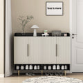 Shoe Cabinet With 4 Doors Large Modern Shoe Storage Organizer Cabinet With Adjustable Shelves For Entryway Shoe Rack Cabinet