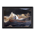Shooting The Rapids Saguenay 1905 1910 Winslow Homer Custom Framed Canvas