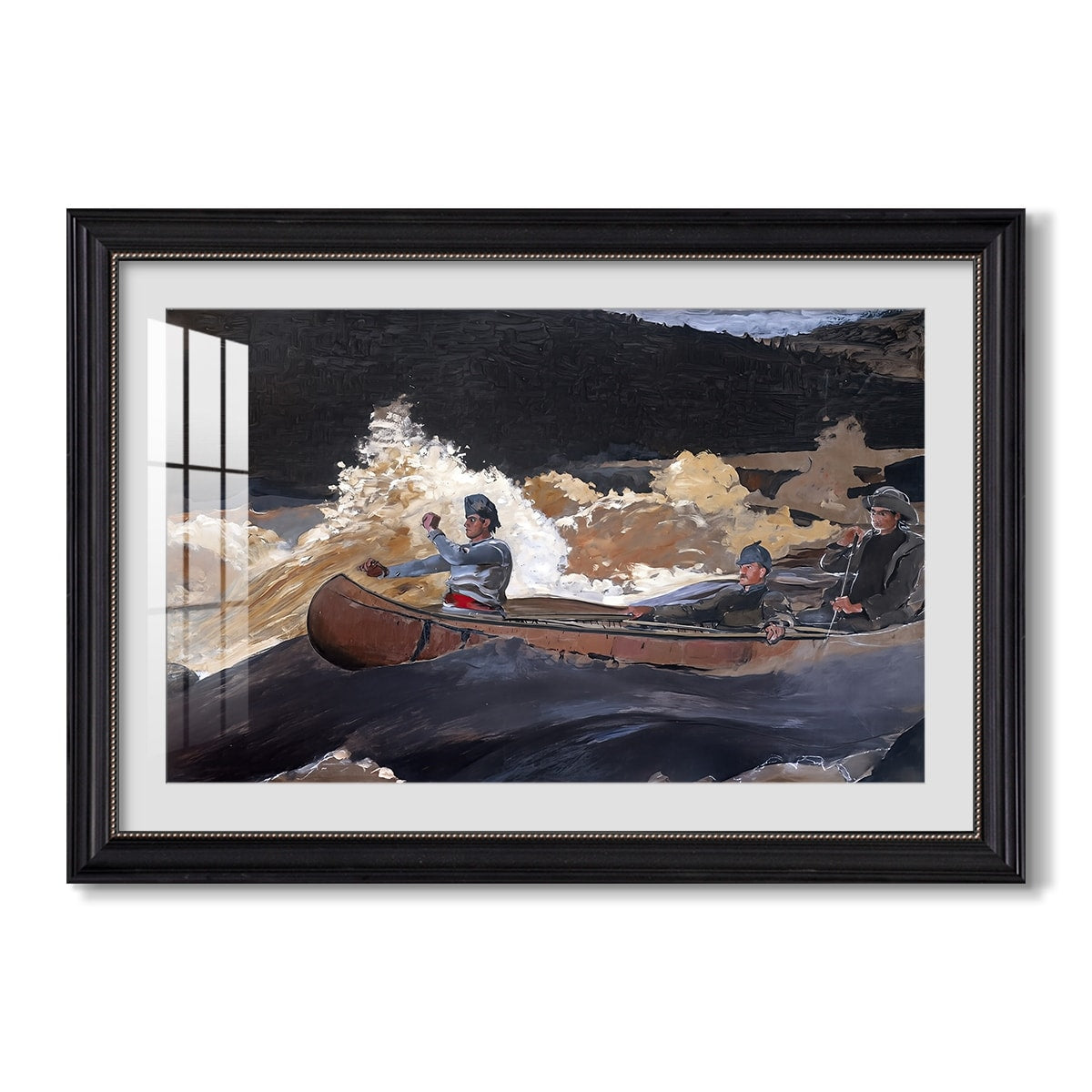 Shooting The Rapids Saguenay 1905 1910 Winslow Homer Custom Framed Print