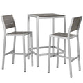 Shore 3 Piece Outdoor Patio Aluminum Outdoor Pub Set