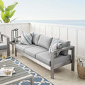 Shore Sunbrella Fabric Aluminum Outdoor Patio Sofa