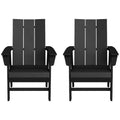 Shoreside Modern Curveback Upright Adirondack Chair Set Of 2