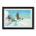 Shoveling Snow On A C 1898 Hans Andersen Brendekilde Custom Framed Print