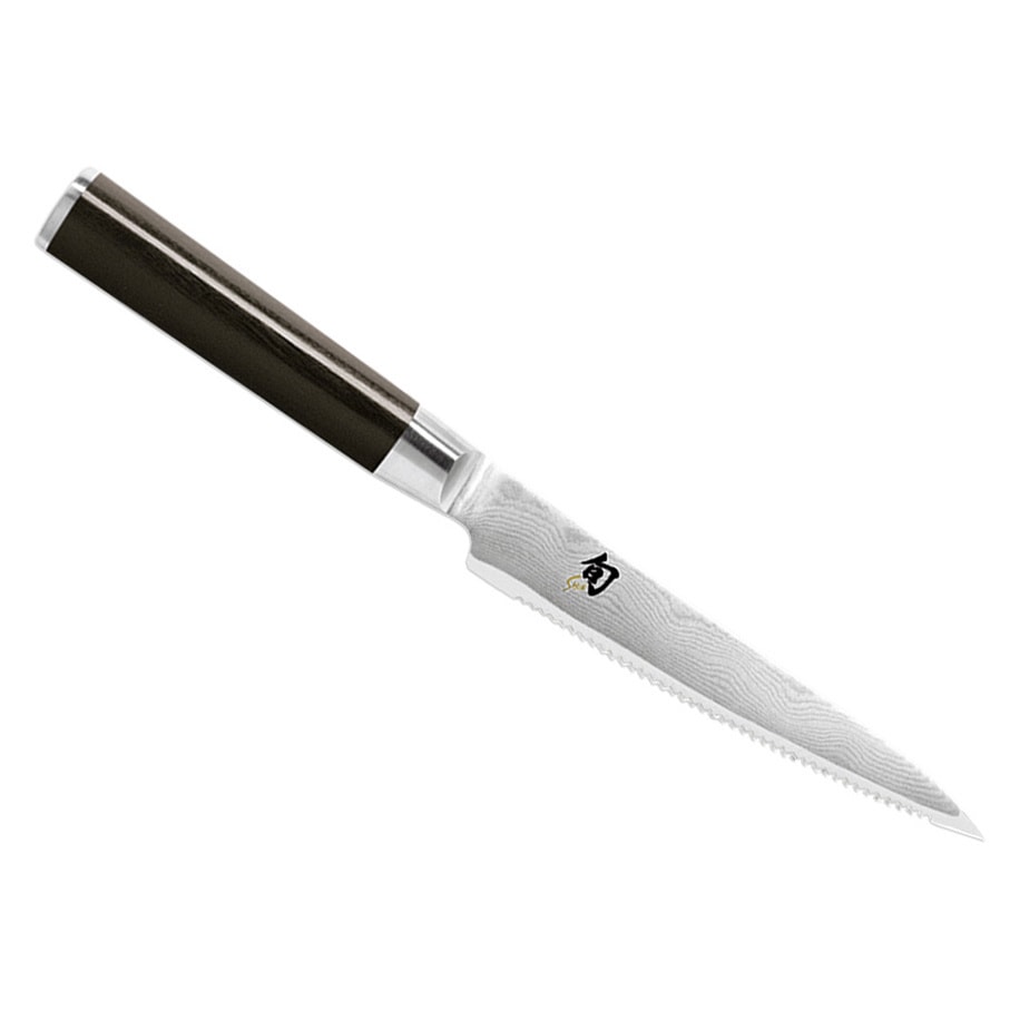 Shun Dm0722 Classic Stainless Steel 6 Inch Serrated Utility Knife