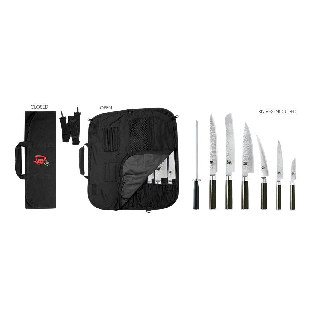 Shun Dms0899 Stainless Steel 8 Piece Classic Student Knife Set