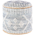Sibille Bohemian Denim 18 Inch Cylinder Pouf