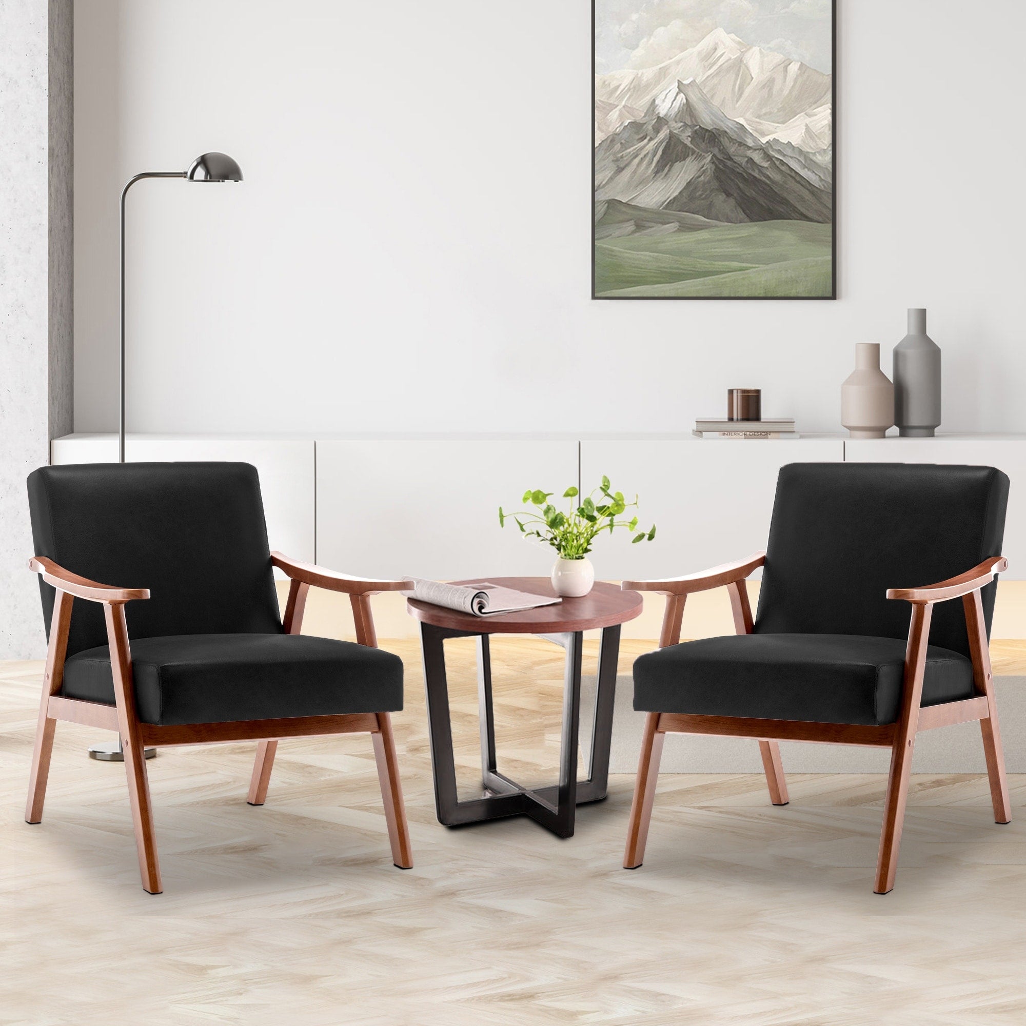 Side Chair Reception Chair With Wood Legs Leather Chair Office Chair Arm Chair Coffee Chair Dressing Chair