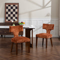 Side Chair Vanity Chair Office Chair Upholstered Chair Orange Leisure Chair Lounge Chair Coffee Chair With Wood Legs