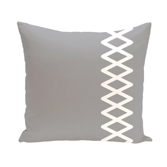 Side Diamond Stripe Geometric 16 Inch Decorative Pillow