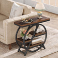 Side Table For Living Room 4 Tier Narrow Slim Sofa End Table Behind 11.81 In. W X 25.59 In. L X 25.59 In. H