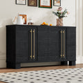 Sideboard Buffet Cabinet With Storage Wood Sideboard With Adjustable Shelves And Gold Handles For Kitchen Dining Room