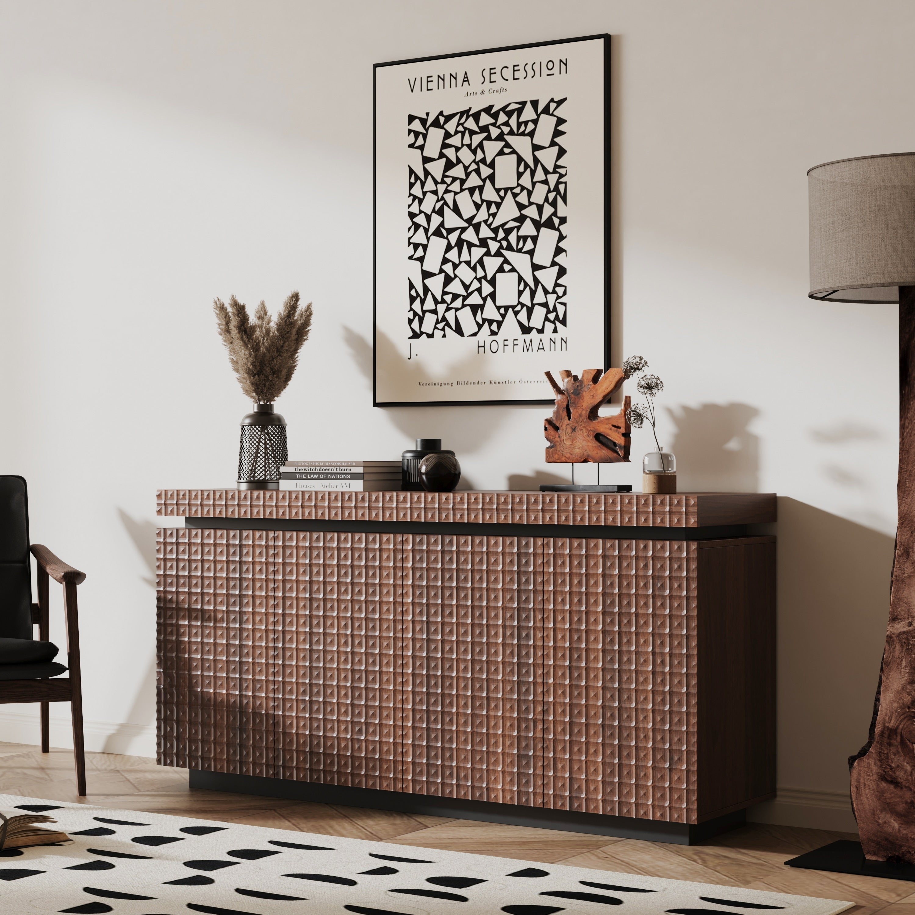Sideboard Buffet Cabinet Modern Accent Storage Sideboard