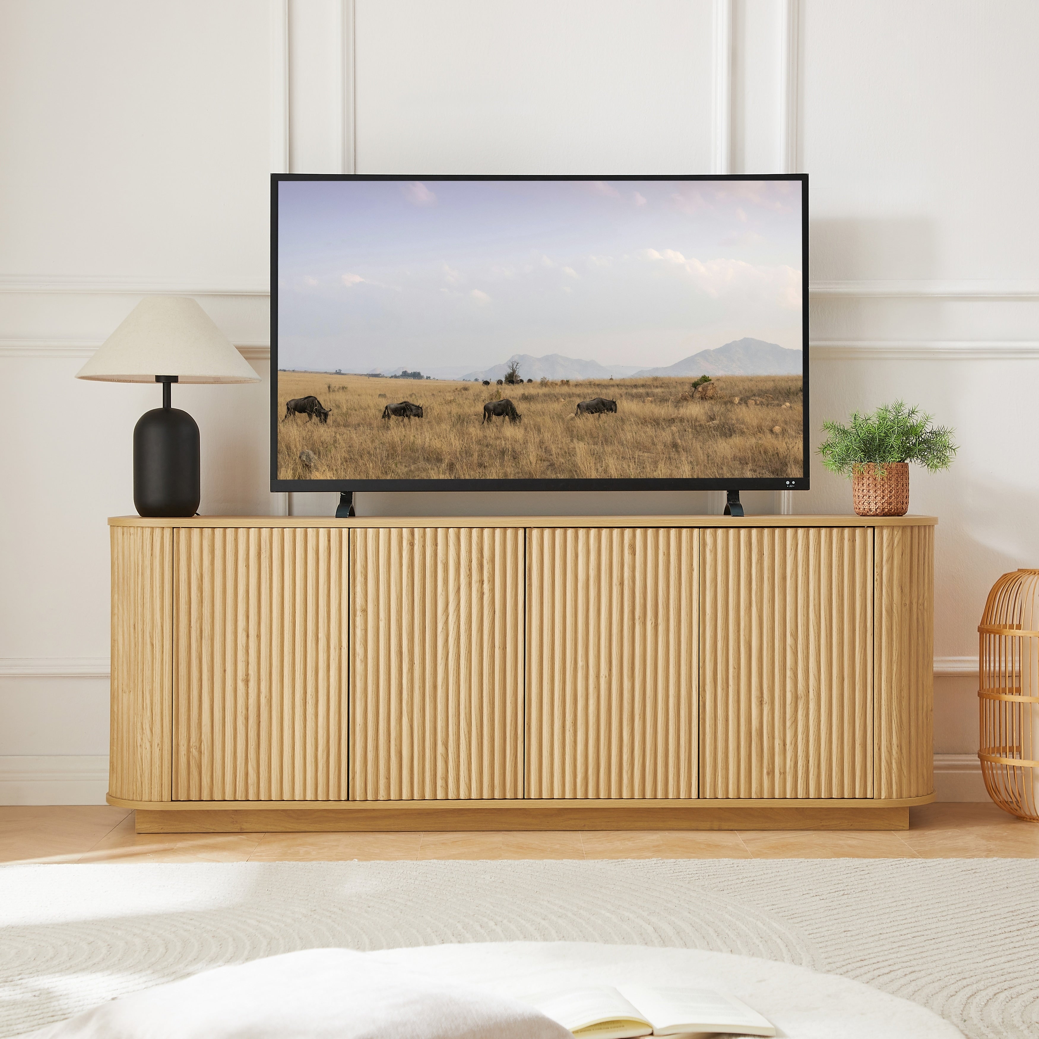 Sideboard Storage Cabinet Tv Stand Buffet Cabinet For Living Room Kitchen Cupboard Base Cabinet Hallway Cabinet