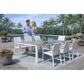 Siena White 9 Piece Aluminum Outdoor Dining Set With Sling Set In White N A