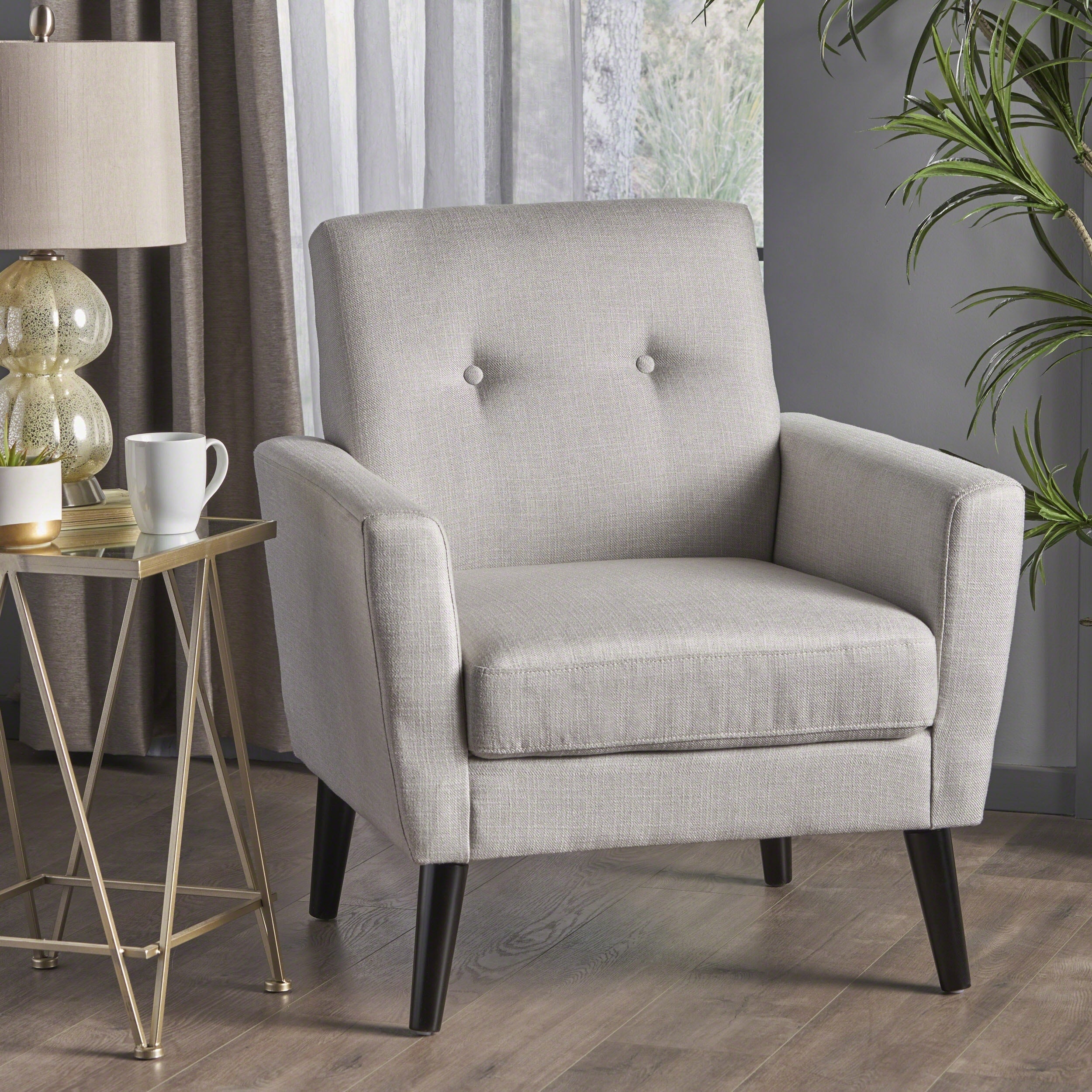 Sienna Mid Century Fabric Club Chair By Christopher Knight Home