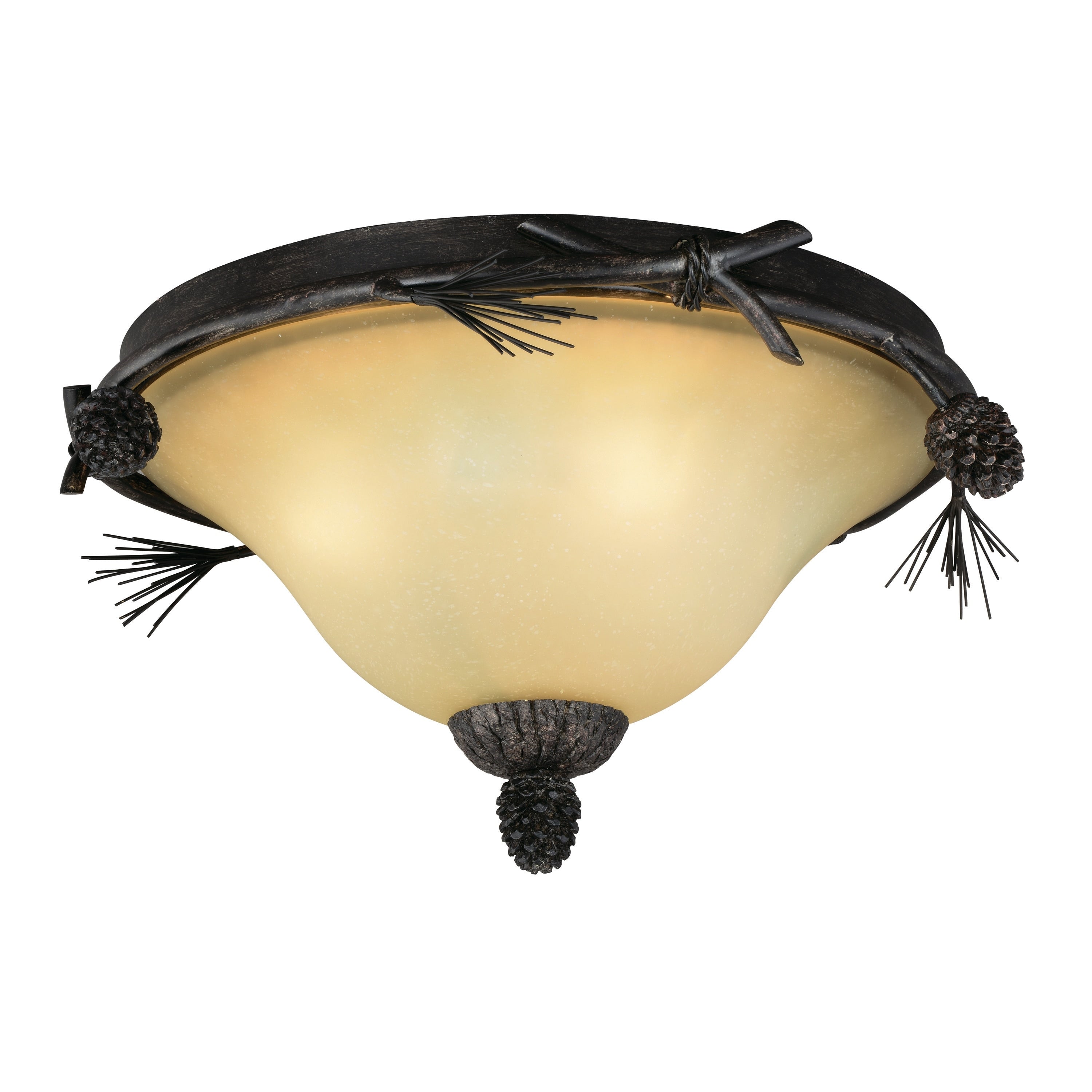 Vaxcel Sierra 16 Flush Mount Black Walnut