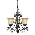 Vaxcel Sierra 3L Mini Chandelier Black Walnut