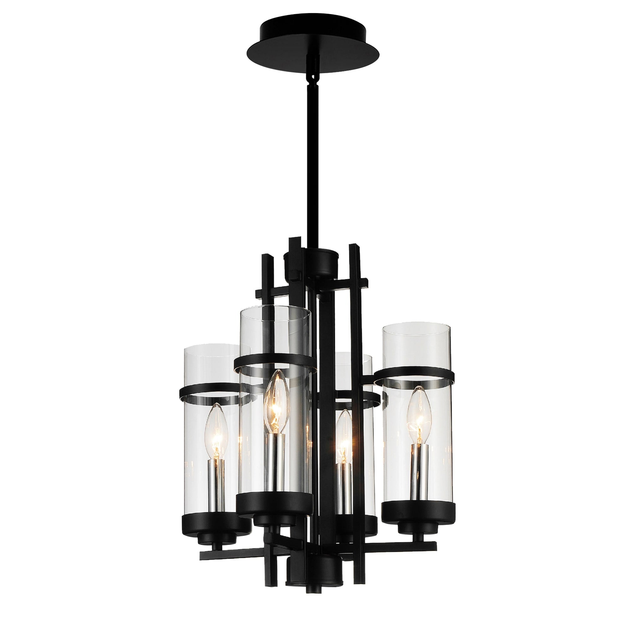 The Gray Barn Four Winds 4 Light Mini Pendant With Black Finish
