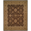 Sierra Brown Ivory Wool Soumak Area Rug