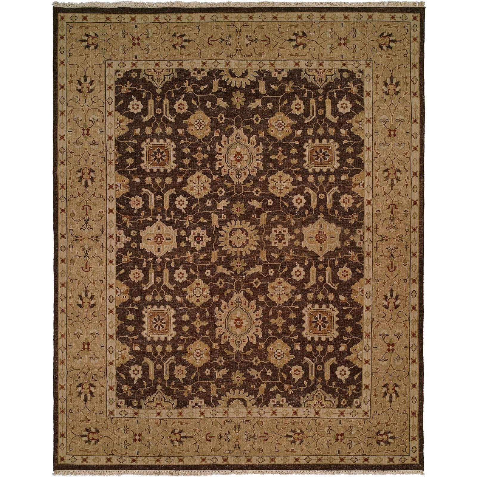 Sierra Brown Ivory Wool Soumak Area Rug